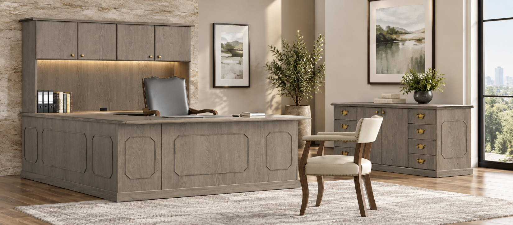 Indiana Arlington Modern Veneer Desk