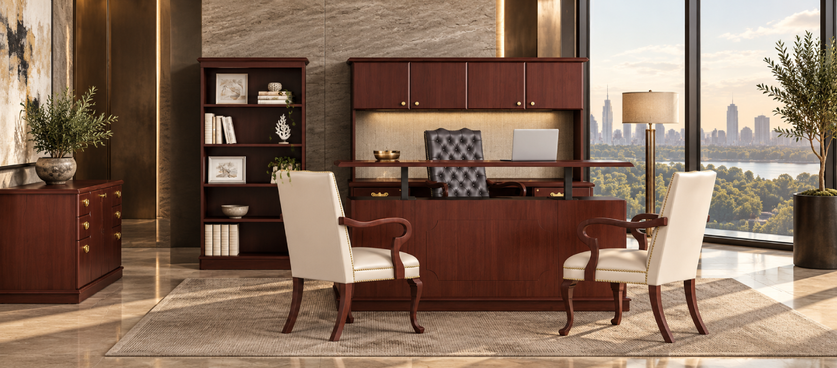 Indiana Arlington Premium Veneer Office Desk