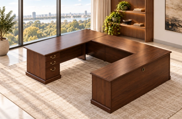Indiana Arlington Veneer Executive Desk