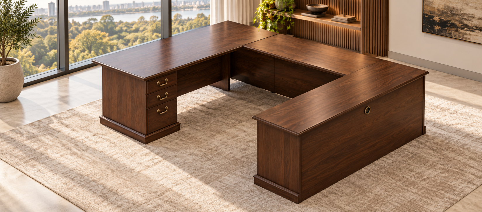 - Indiana Arlington Veneer Workstation Desk