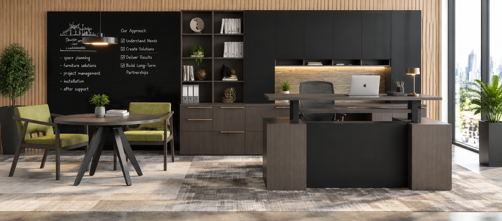 Indiana Canvas Contemporary Office Desk
