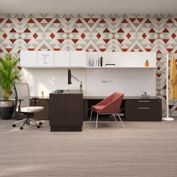 Indiana Executive Veneer Desk with Storage-product