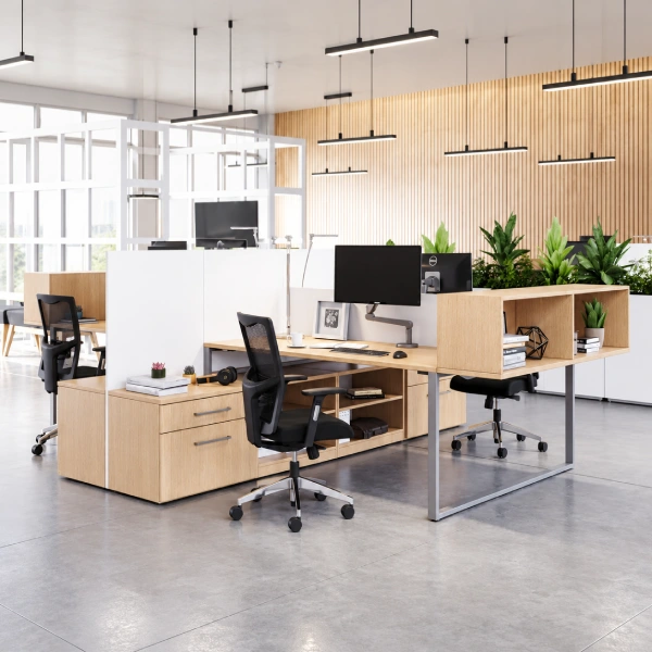 Indiana Gesso Collaborative Workstation with Storage-product