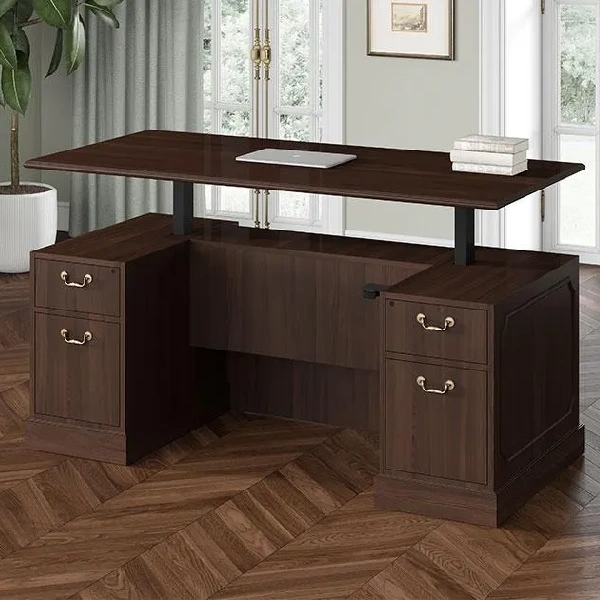 Indiana Jefferson Veneer Executive Desk with Drawers-product