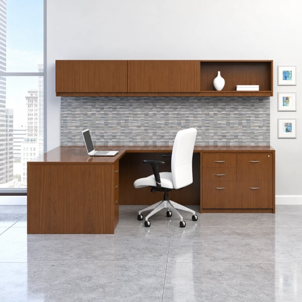 Indiana Madera Contemporary Office Desk