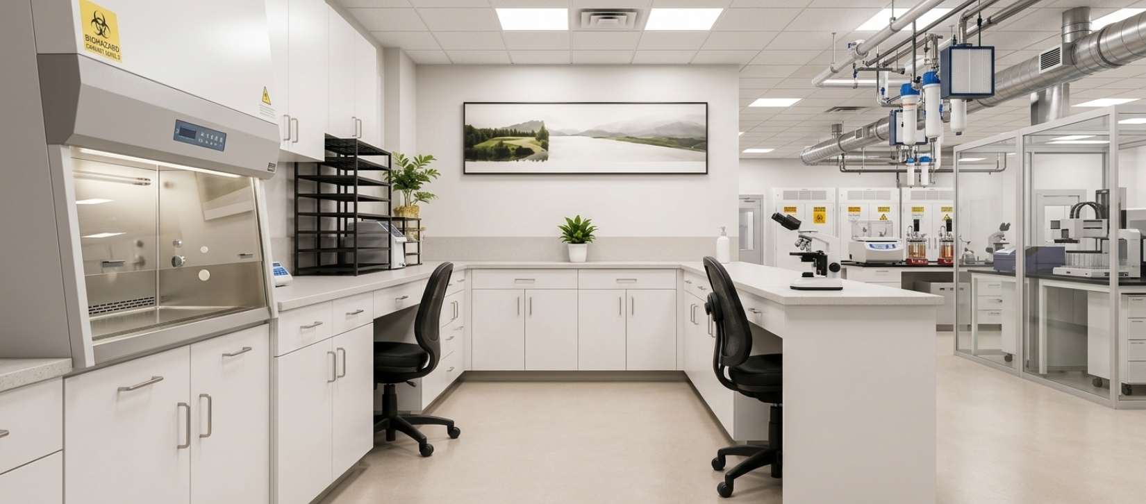 Laboratory Fume Hood Preparation Workstation