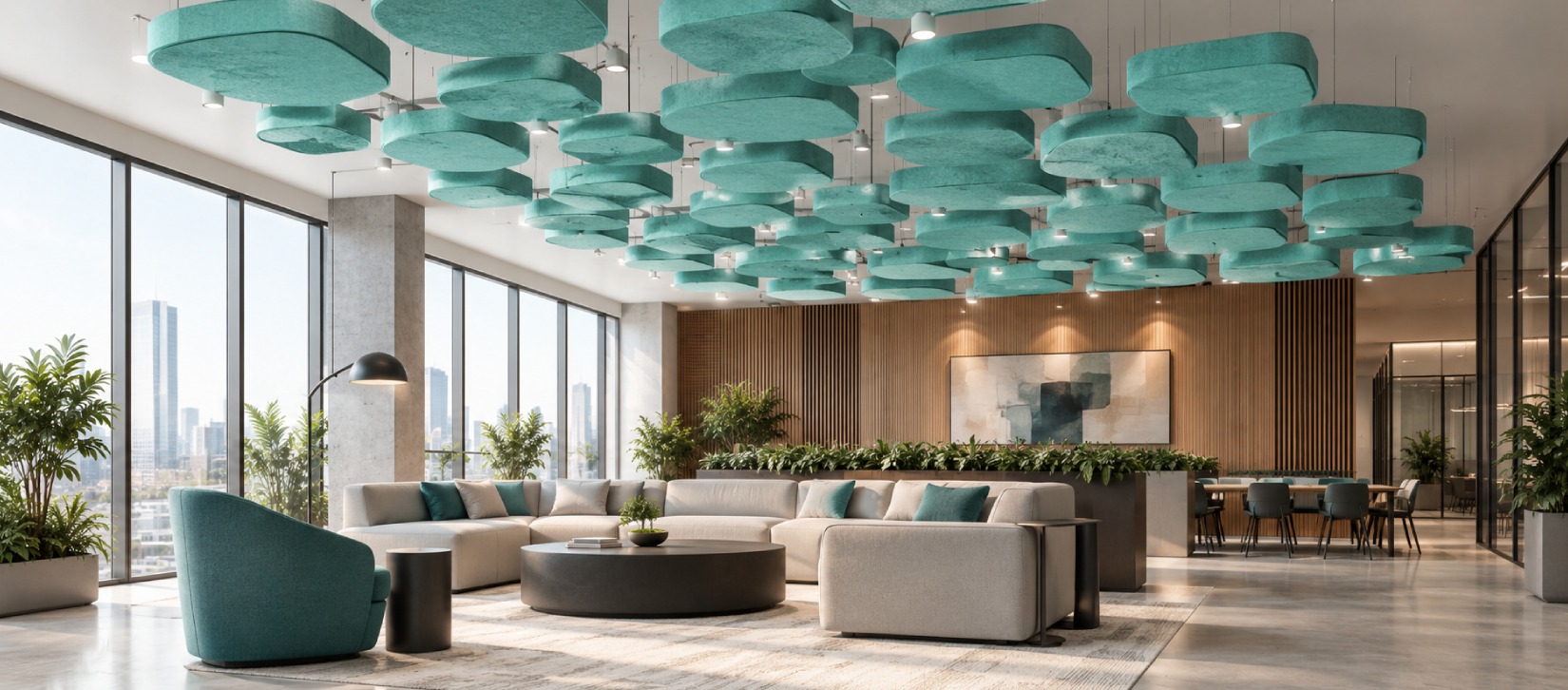 Luna Felt Ceiling Cloud - Assured Marble