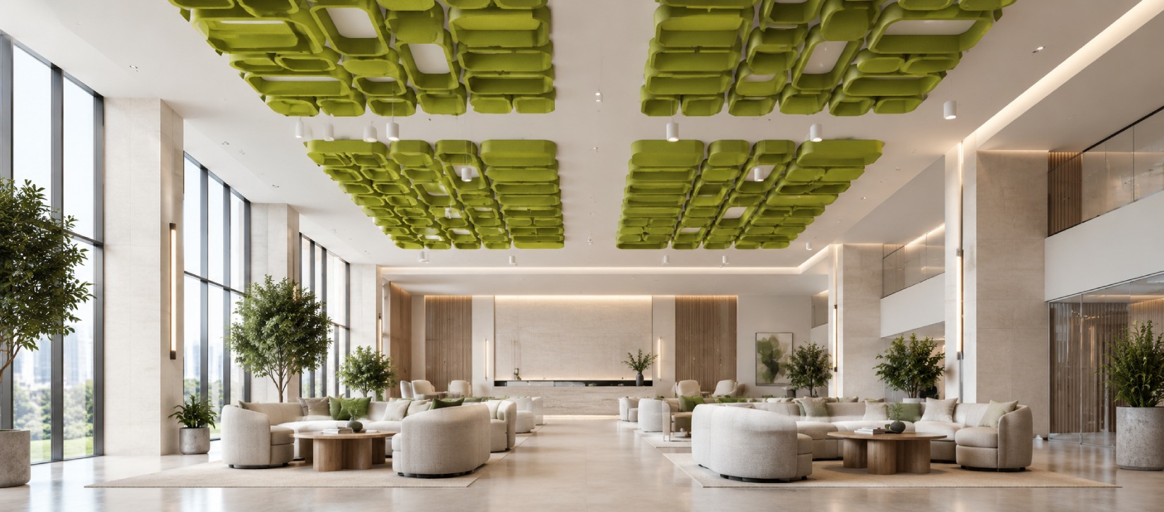Luna Felt Ceiling Cloud - Avocado