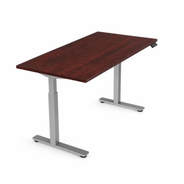 Offices To Go Budget Dark Cherry Height Adjustable Desk