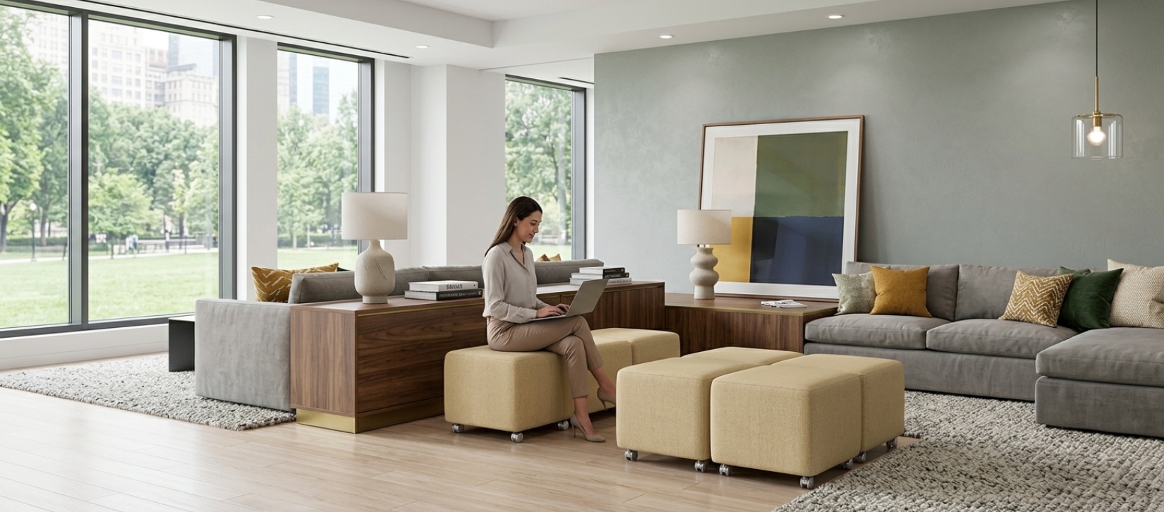 Offices To Go Mobile Modular Low Seating Ottoman