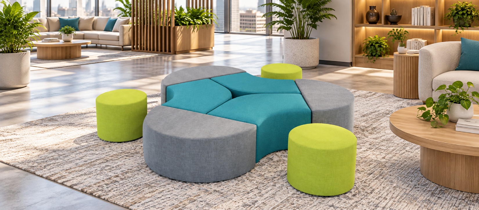Offices To Go Modular Collaborative Low Seating Ottoman