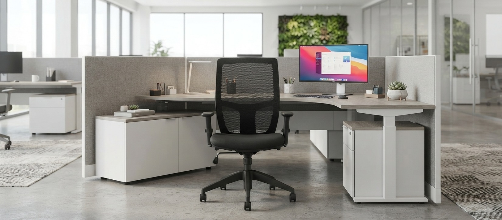 Offices To Go OTG3191B Black Seat Mesh Task Chair