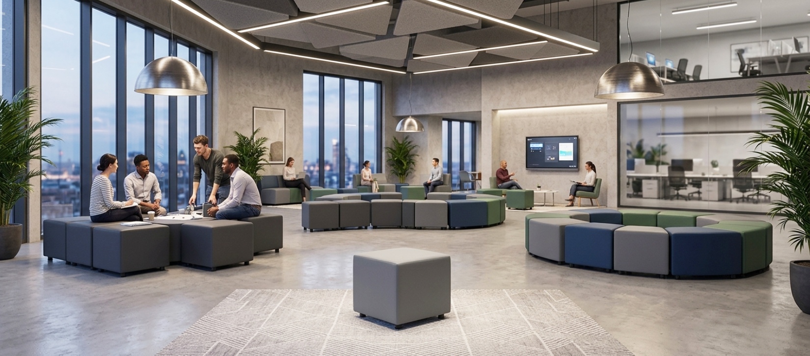 Offices To Go Square Low Seating Ottoman
