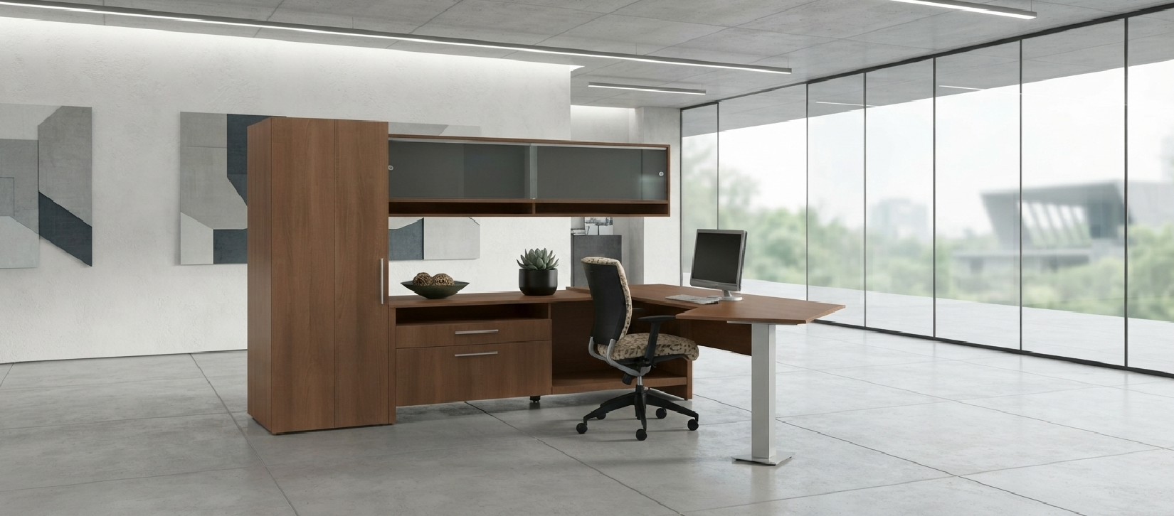 Princeton Freestanding Office Desk with Modular Design