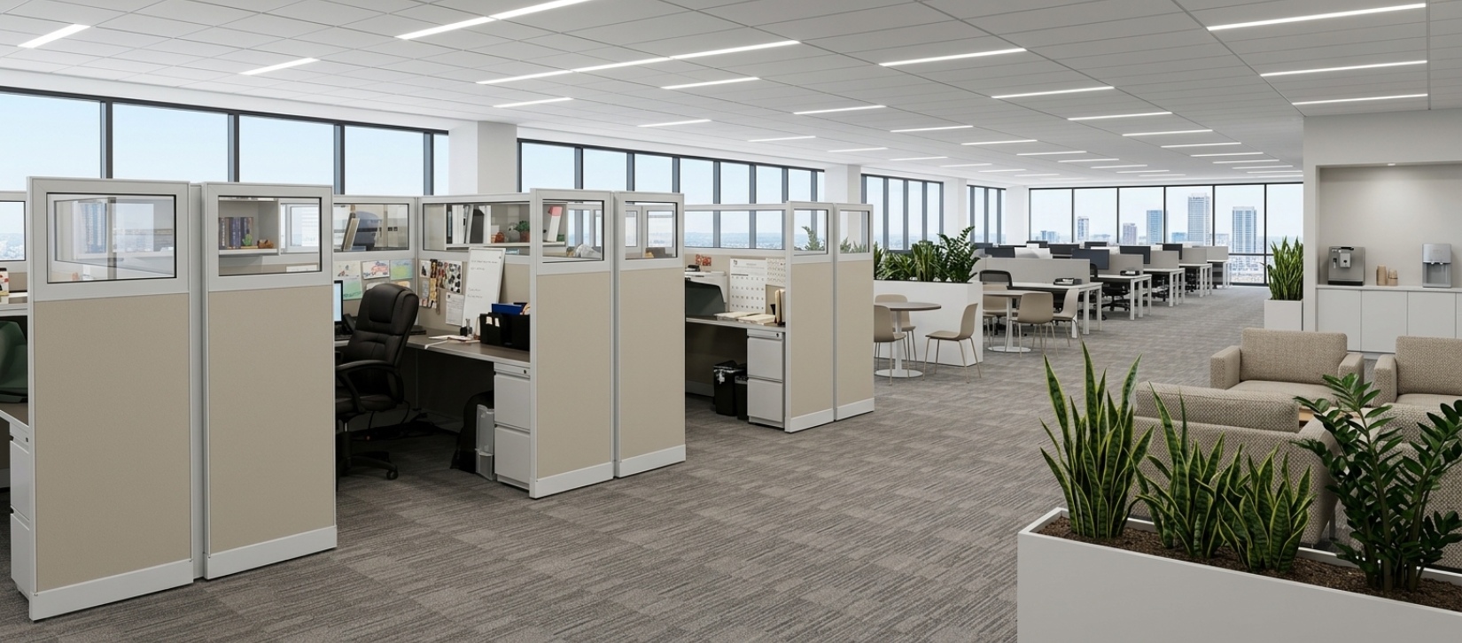 Remanufactured Modular Cubicle Office Workstation System