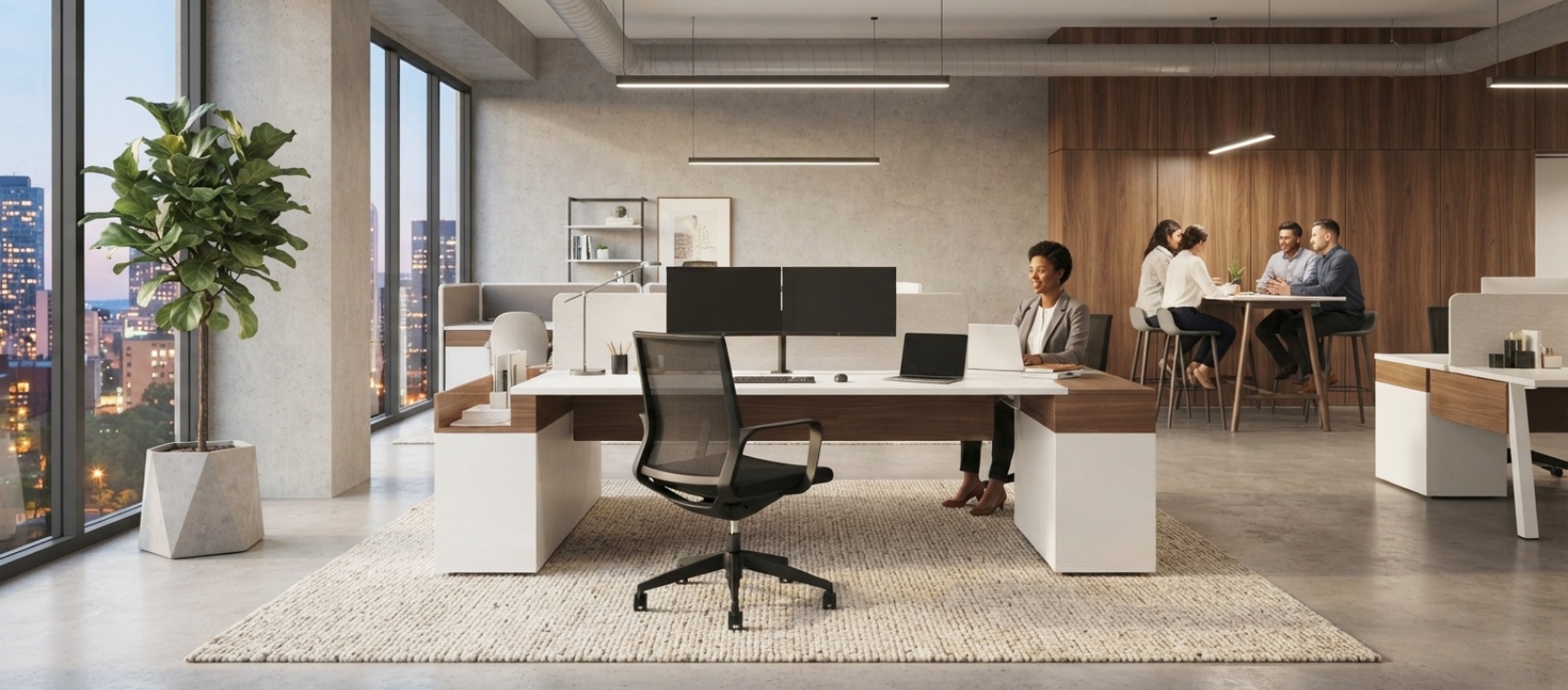 Solar Mesh Office Chair with Black Arms