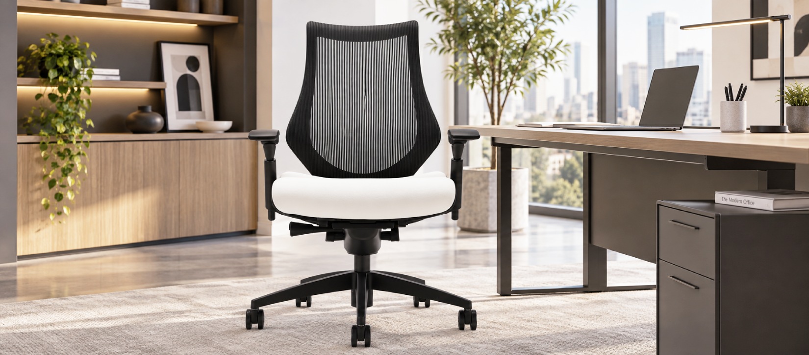 Spree Contemporary Ergonomic Mesh Task Chair - Mesh Medium Back Synchro-Tilter (6040)