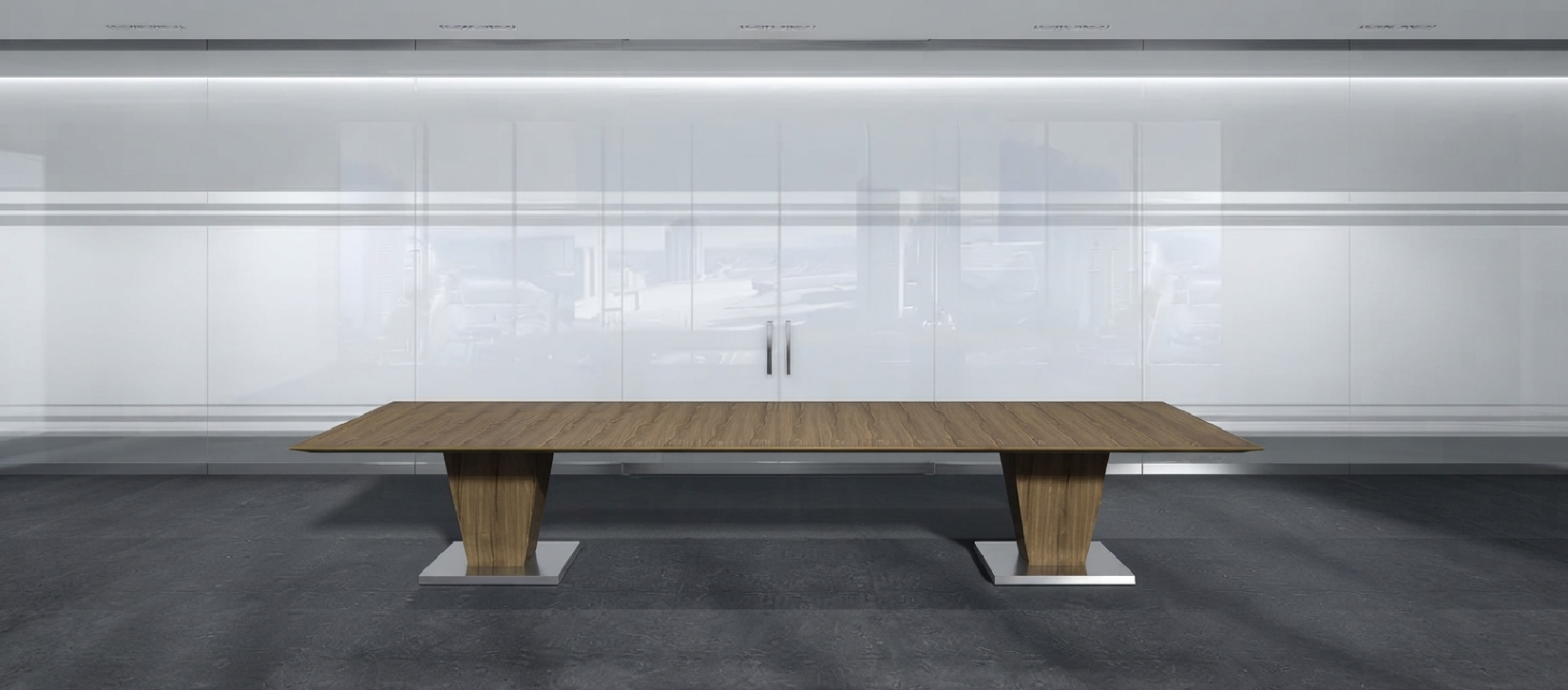 Tempezo Meeting Tables Series Walnut Conference
