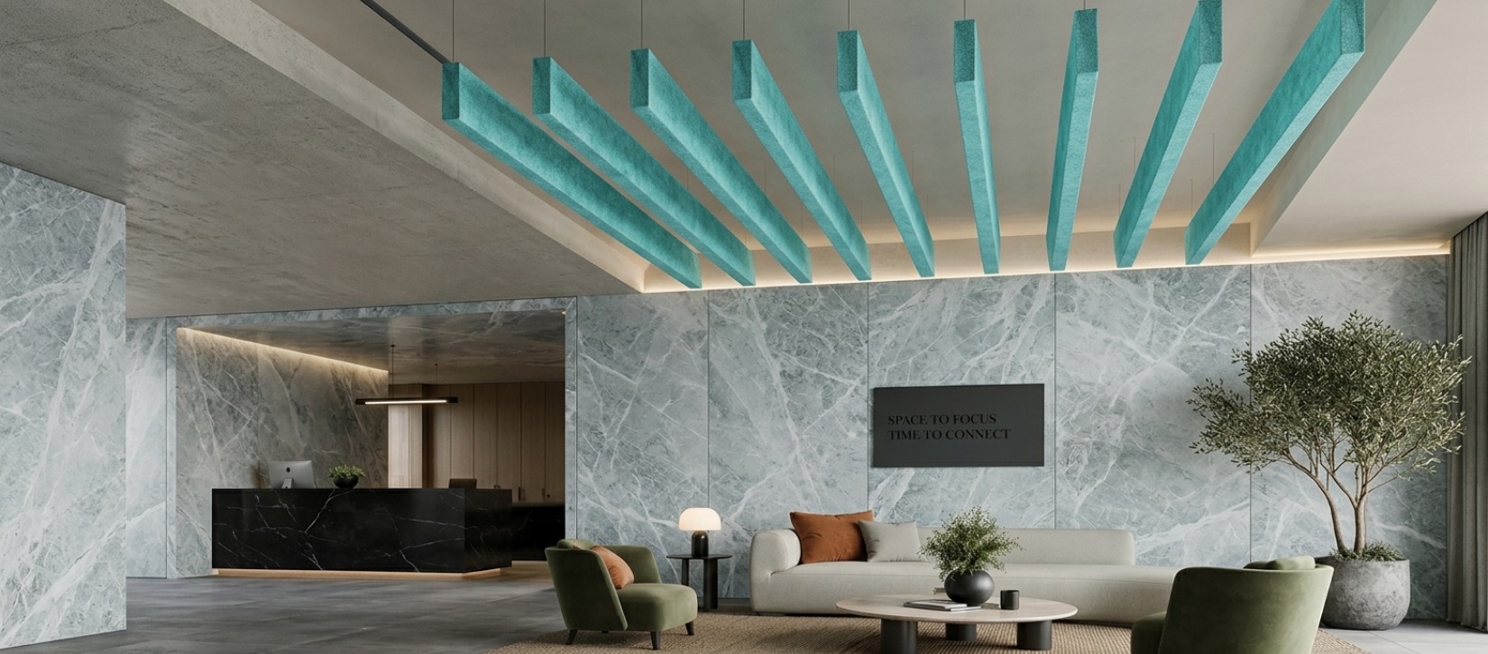 Truss Felt Ceiling Baffle - Assured Marble