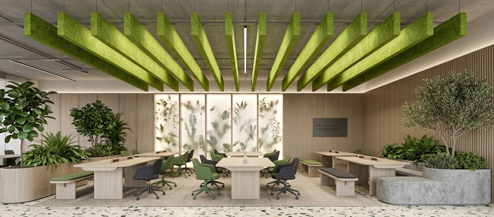 Truss Felt Ceiling Baffle - Avocado