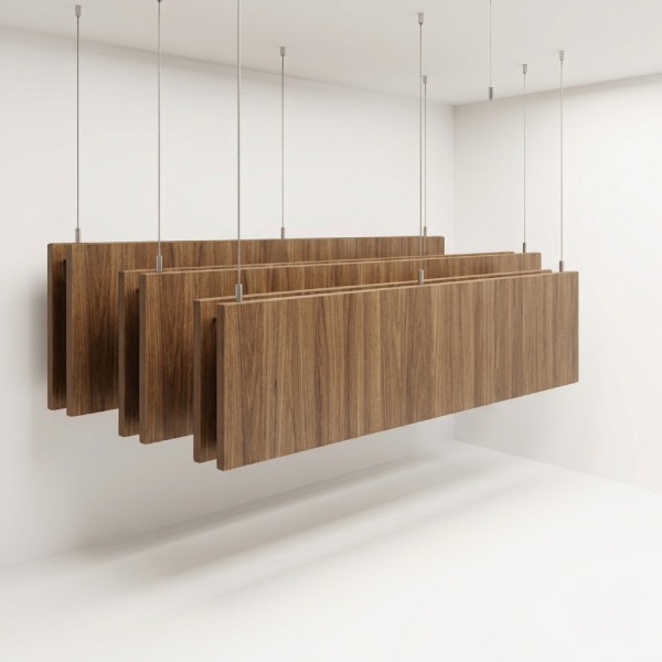 Truss Felt Ceiling Baffle - Italian Walnut