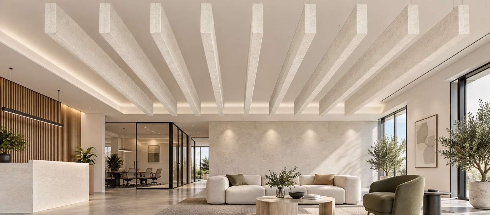 Truss Felt Ceiling Baffle - Sand