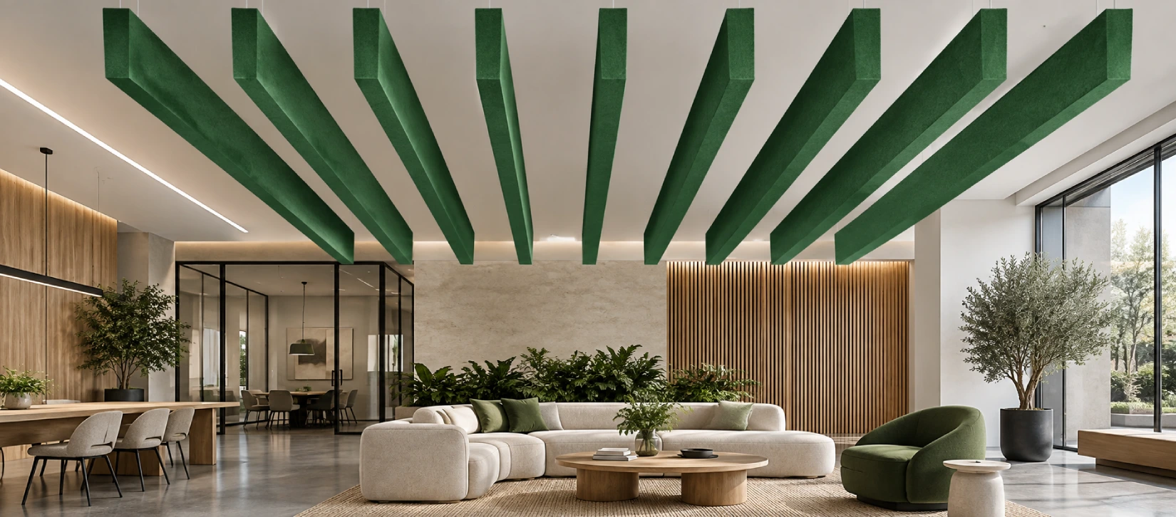 Truss Felt Ceiling Baffle - Turtle Avocado