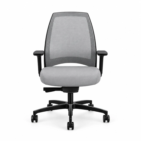 Via 4U Gray Mesh Back Task Chair