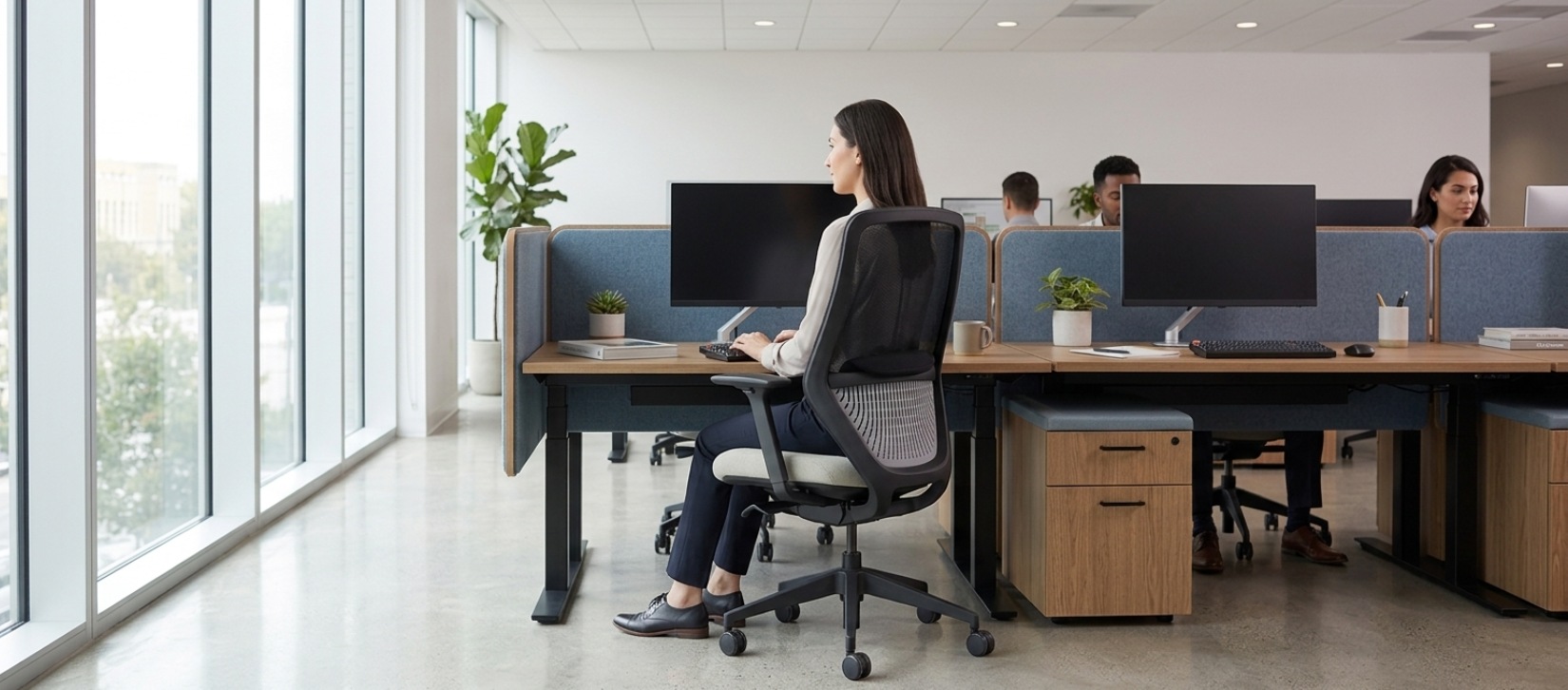 Via Rise Lumbar Support Mesh Office  Chair