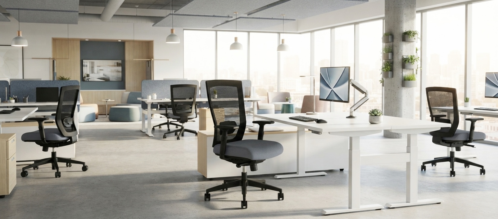 Via Run II Black Mesh High Back Task Chair