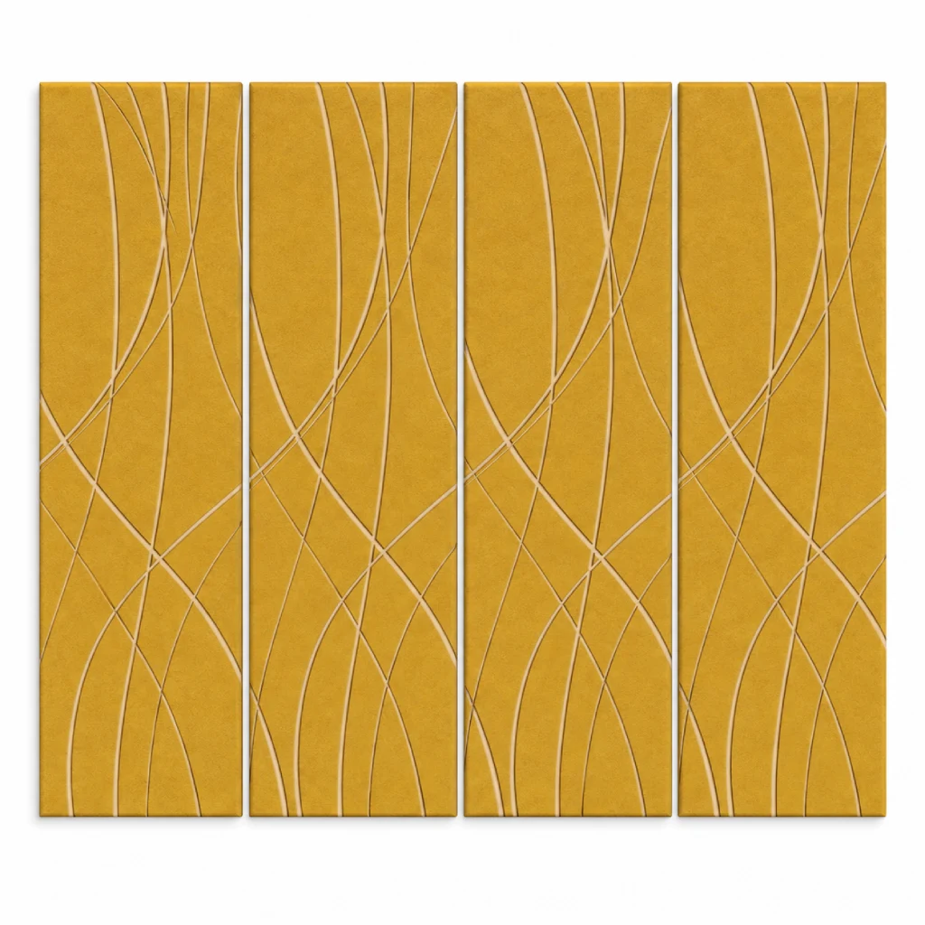 Weave Felt Wall Panels - Gold Sand