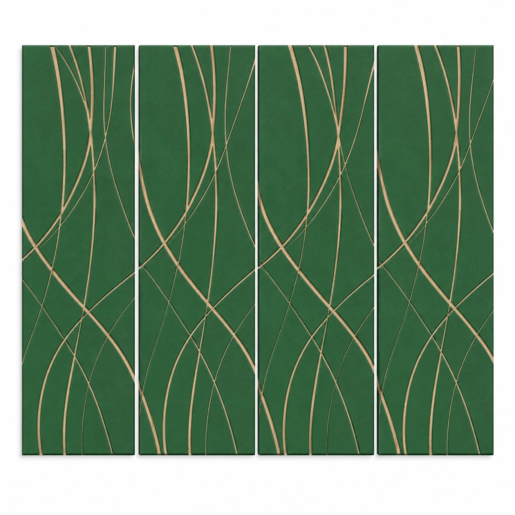 Weave Felt Wall Panels - Turtle Avocado