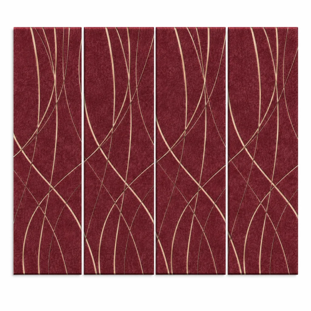 Weave Felt Wall Panels - Wine