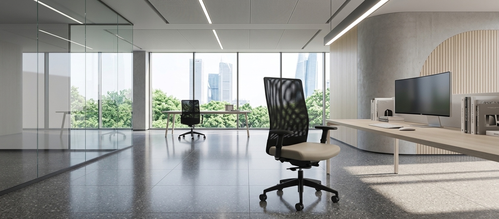 Weev Taupe Mesh Back Office Chair