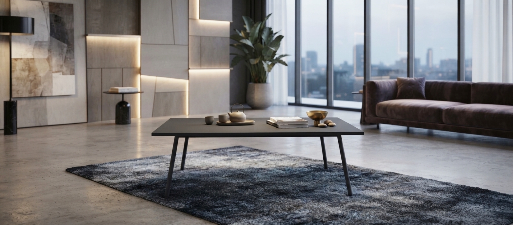 Wind Modern Rectangular Table with Angled Legs