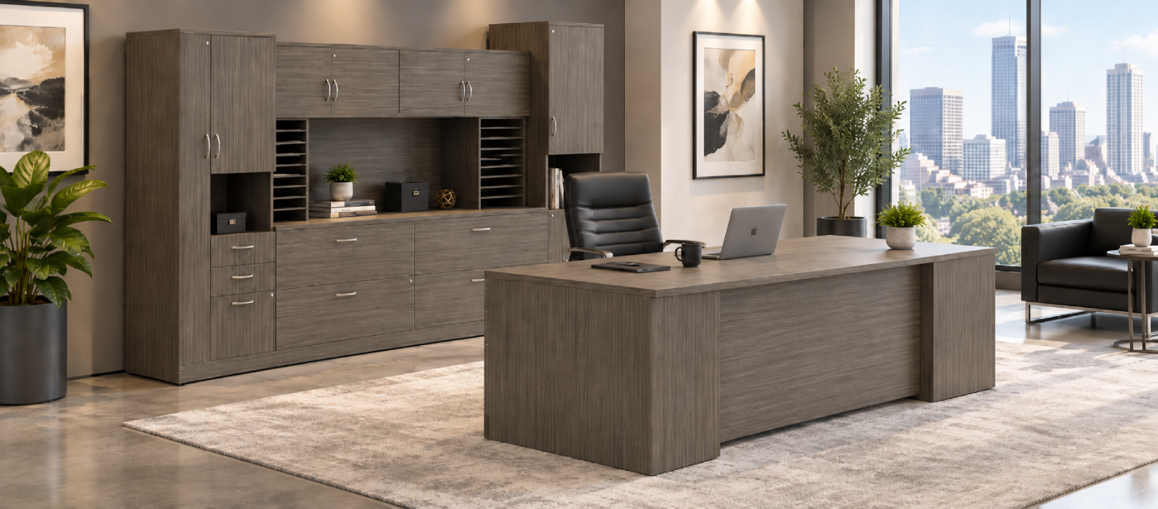 Zira Contemporary Laminate Desk - Zira Typical ZRA504L