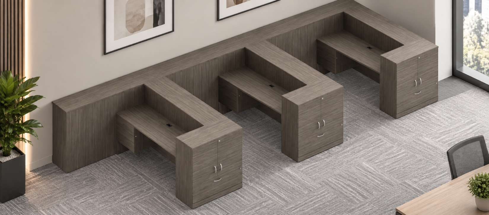 Zira Contemporary Laminate Desk - Zira Typical ZRA514L