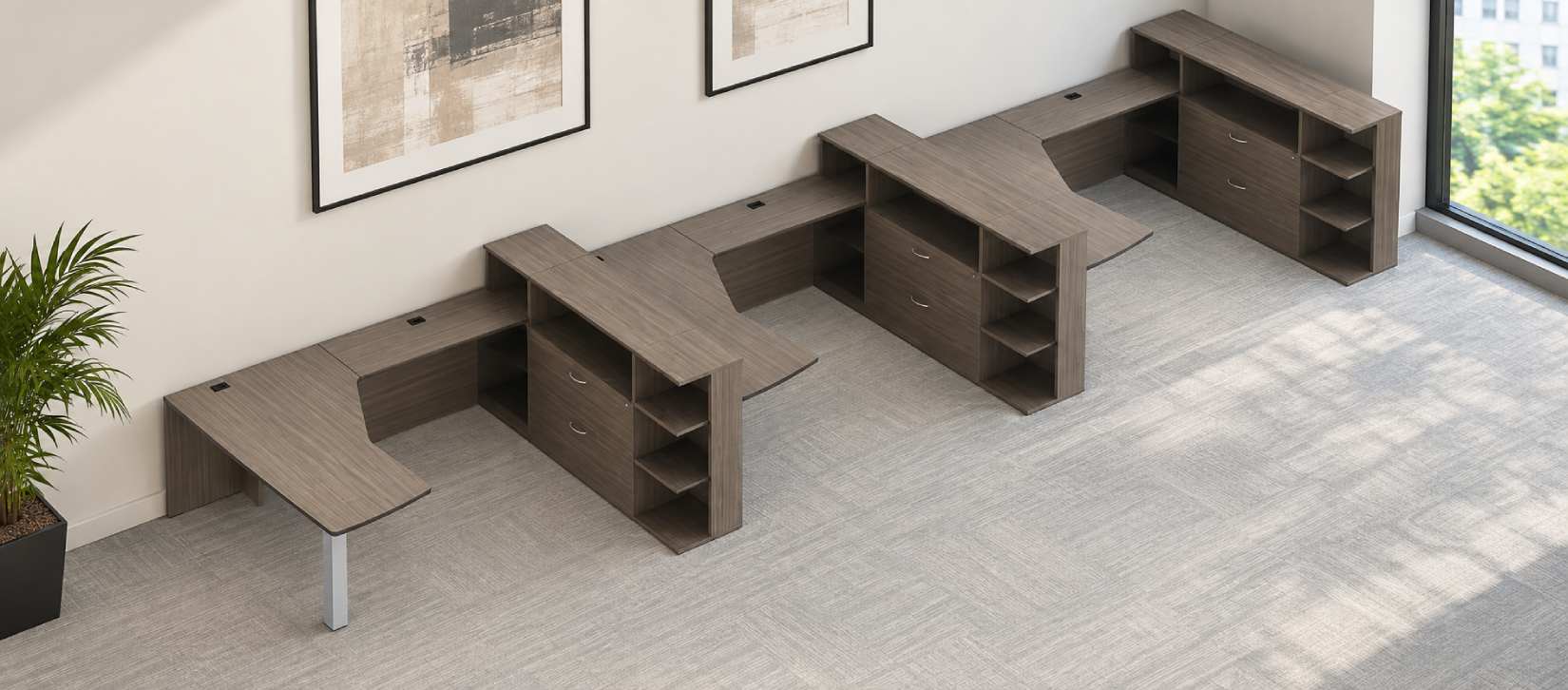 Zira Contemporary Laminate Desk - Zira Typical ZRA515L