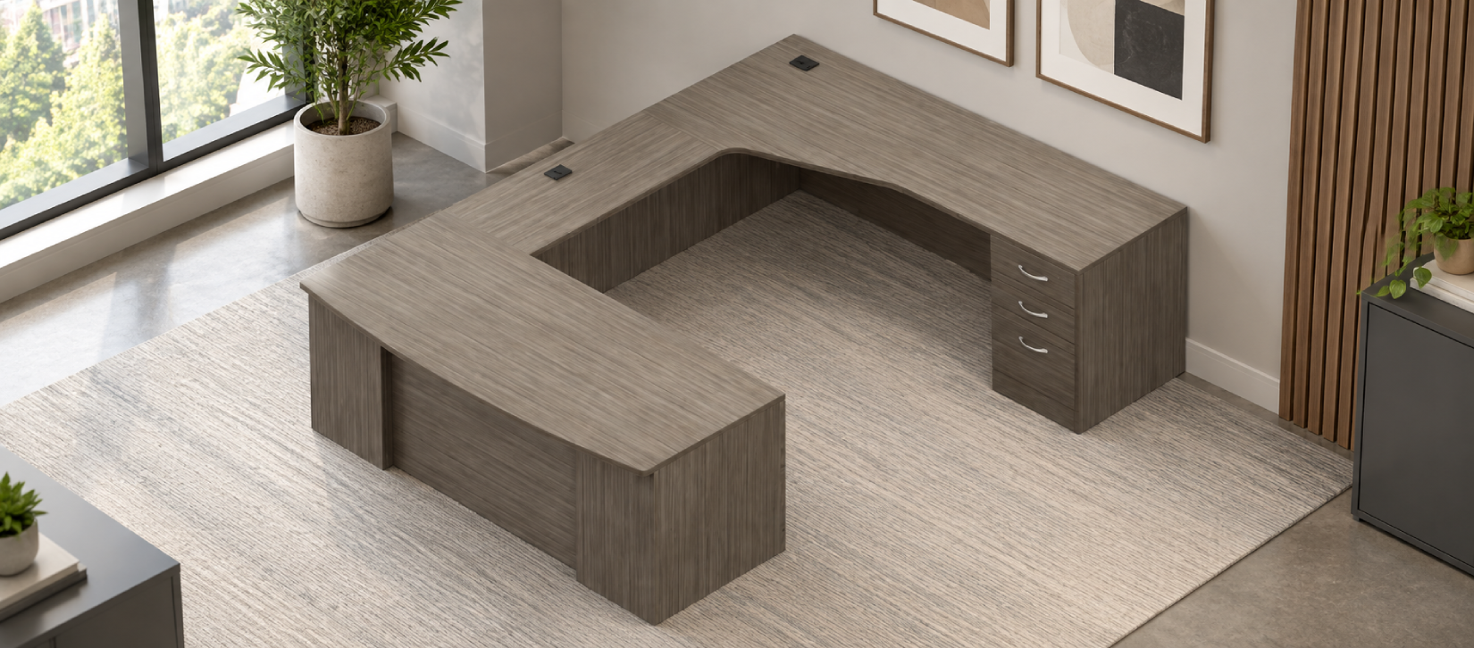 Zira Contemporary Laminate Desk - Zira Typical ZRA516L