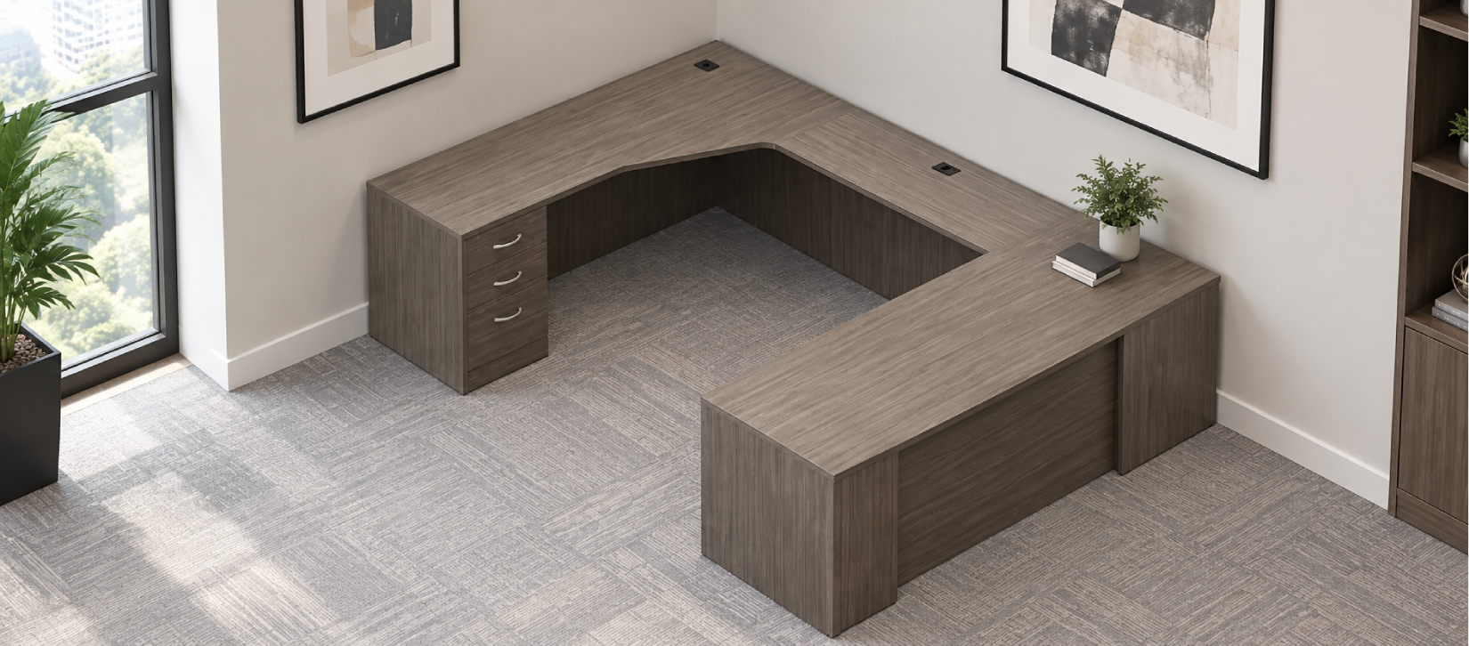 Zira Contemporary Laminate Desk - Zira Typical ZRA516R