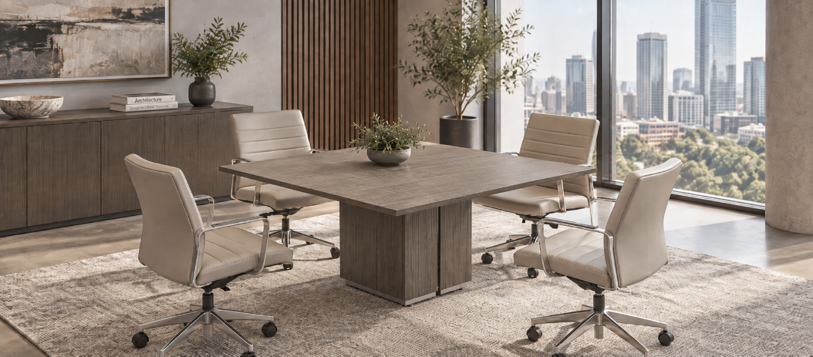 Zira Laminate Conference Table - Square Zira Boardroom Table