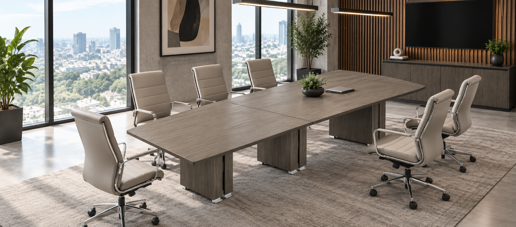 Zira Laminate Conference Table - Wedge Zira Boardroom Table