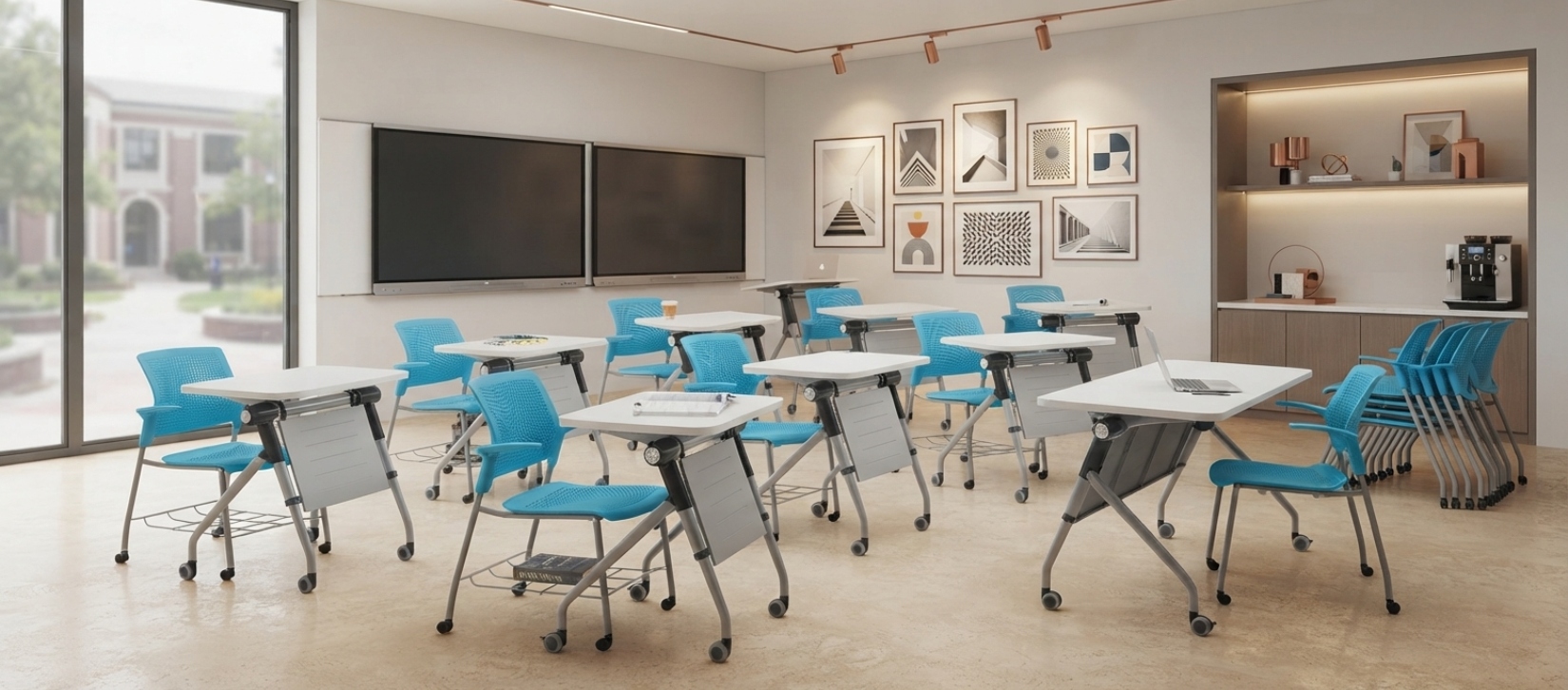 Zook White Nesting Training Table
