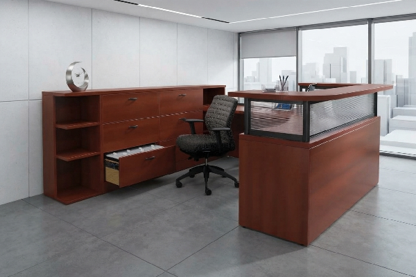 Zira Modern Executive Desk with Integrated Storage