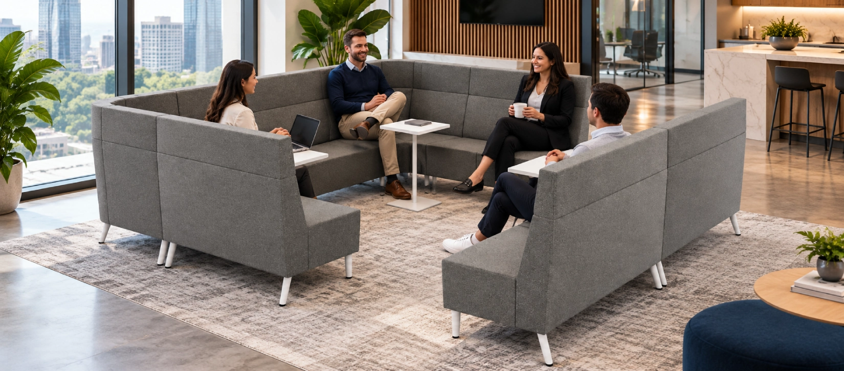 Global River™ U-Shaped Modular Lounge Seating with Tables