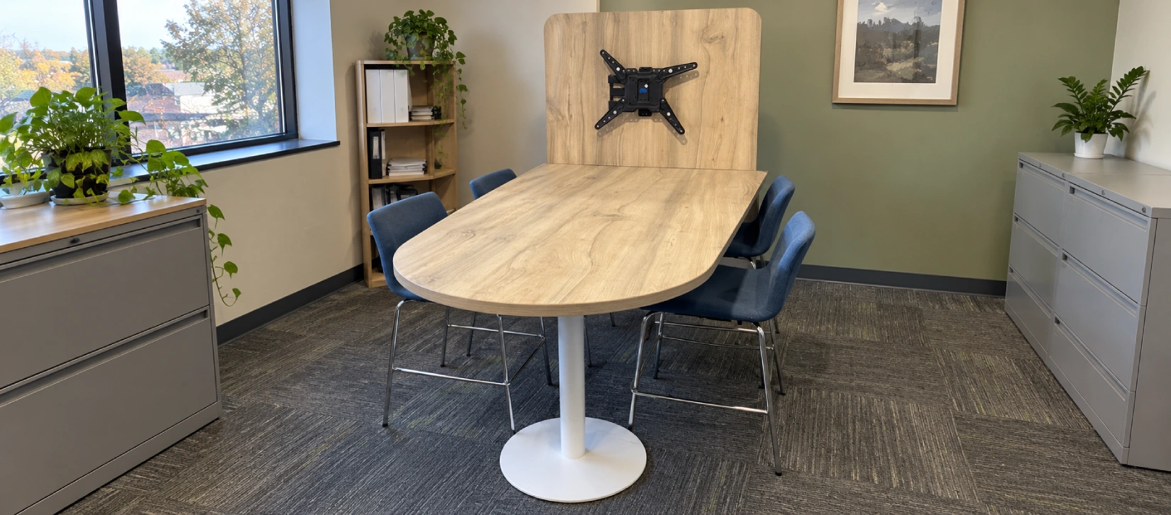 Used Collaboration Table with Media Panel-hero
