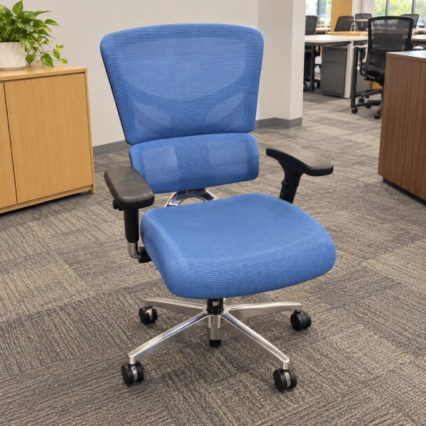 Used Ergonomic Task Chair with Adjustable Arms, Blue-product