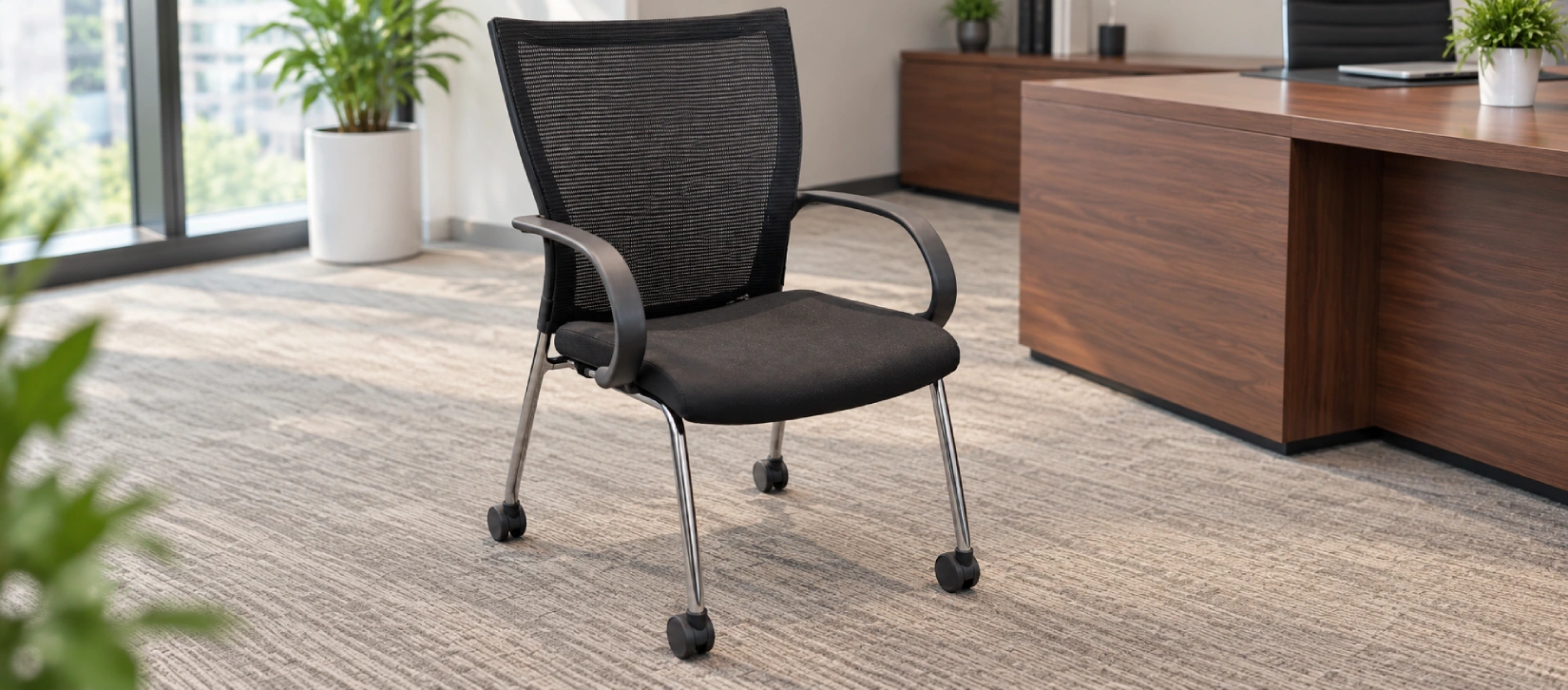 Used Modern Mesh Guest Chair for Reception Areas-hero