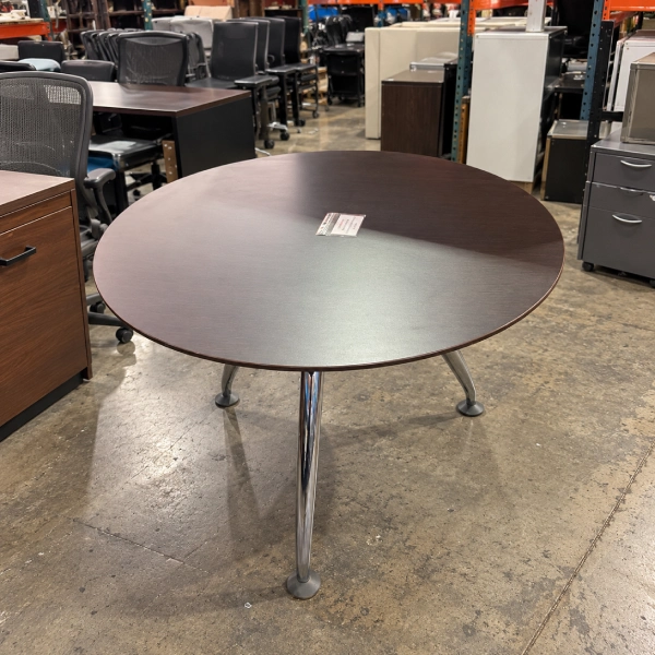Used Round Meeting Table with Metal Legs-product