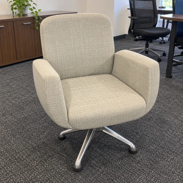 Used Upholstered Guest Chair on Casters-product